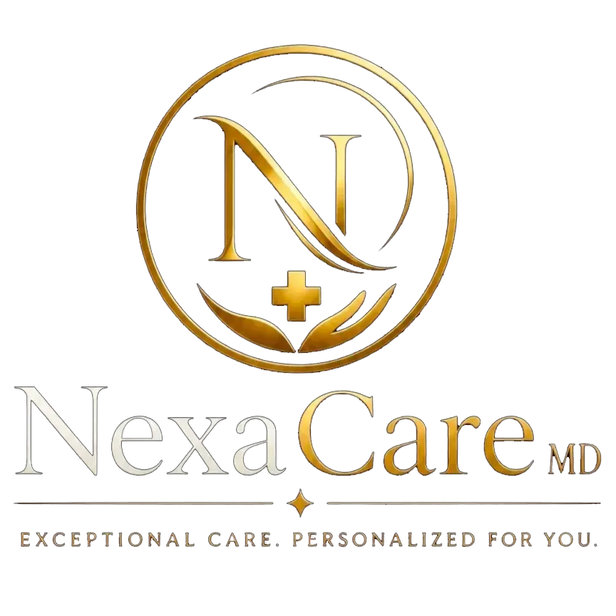 NexaCareMD gold "N" monogram app icon — 512px flat